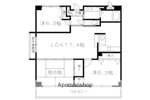 サンパティックぜん(3LDK/4階)の間取り写真