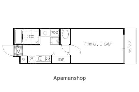 イースト FIELD(1K/2階)の間取り写真