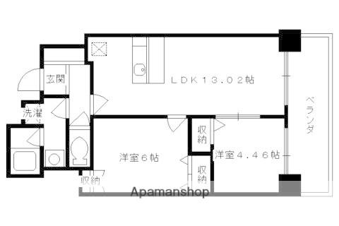 レジディア京都駅前(2LDK/2階)の間取り写真