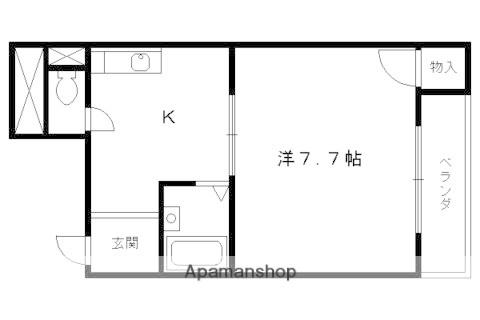 レジデンスタキザワ(1K/2階)の間取り写真