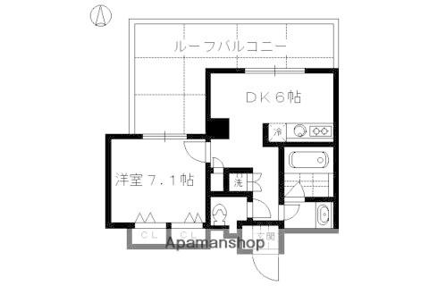 CASAΑ烏丸(1DK/3階)の間取り写真