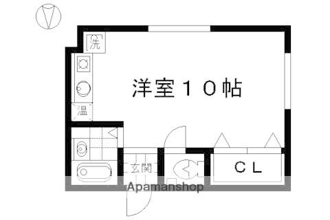 ルーム大森(ワンルーム/3階)の間取り写真
