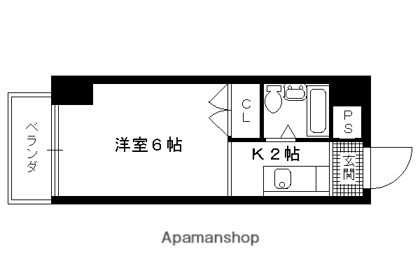 ファーマシー21(1K/6階)の間取り写真