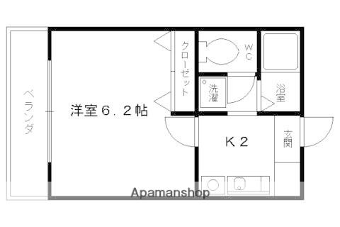 サウスPOINTHOUSEN(1K/8階)の間取り写真
