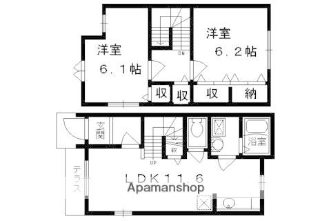 グレートハイツ(2LDK/1階)の間取り写真