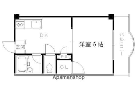 セイル吉祥院(1DK/3階)の間取り写真