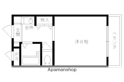 グランヴィア八条口(1K/2階)の間取り写真