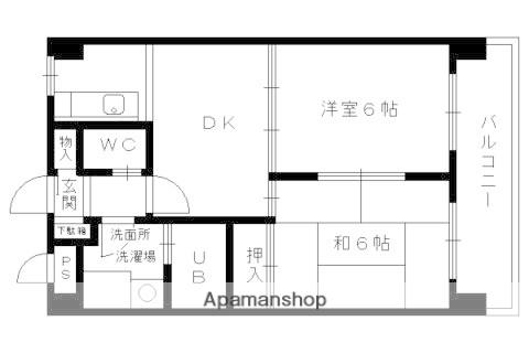 コンソナンス西紀(2DK/7階)の間取り写真