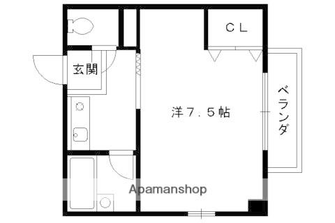クラシカル志音II(1K/2階)の間取り写真
