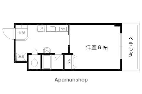 ドムールY(1DK/1階)の間取り写真