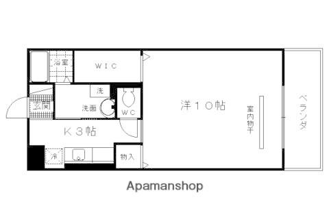 アラン・コート(1K/2階)の間取り写真