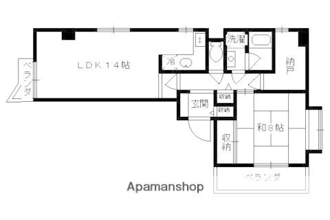 レトロマンションIV(1LDK/5階)の間取り写真