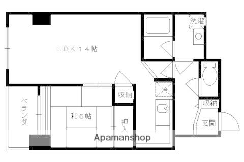 レトロマンションIV(1LDK/5階)の間取り写真