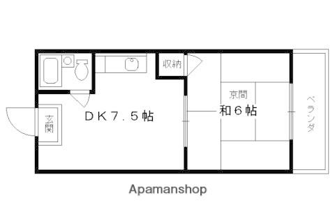 パル・コートKIYOYASU(1DK/2階)の間取り写真