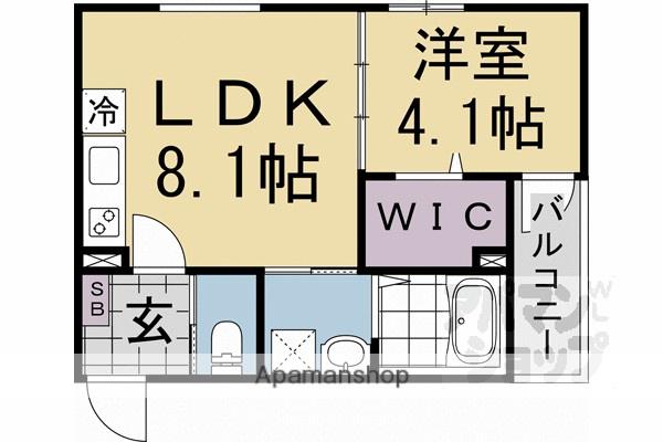 F ASECIA CANALE(1LDK/3階)の間取り写真