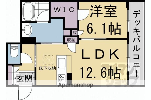 シャーメゾン アオハウオリ(1LDK/1階)の間取り写真