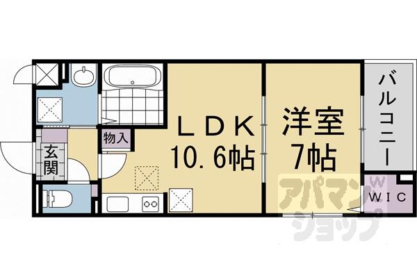 メゾン・ド・エフ(1LDK/1階)の間取り写真