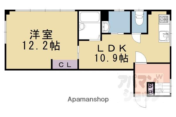 澤田ビル西館(1LDK/3階)の間取り写真