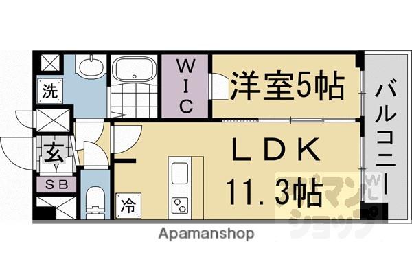 プレサンス十条凜華(1LDK/5階)の間取り写真
