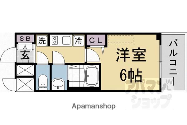 プレサンス十条凜華(1K/6階)の間取り写真