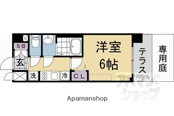 プレサンス十条凜華(1K/1階)の間取り写真