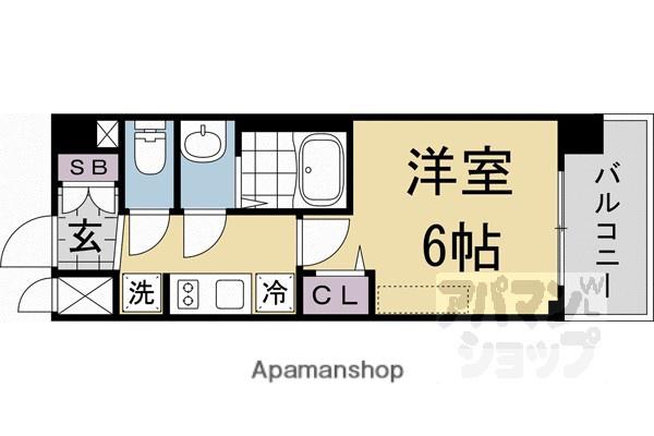 プレサンス十条凜華(1K/2階)の間取り写真