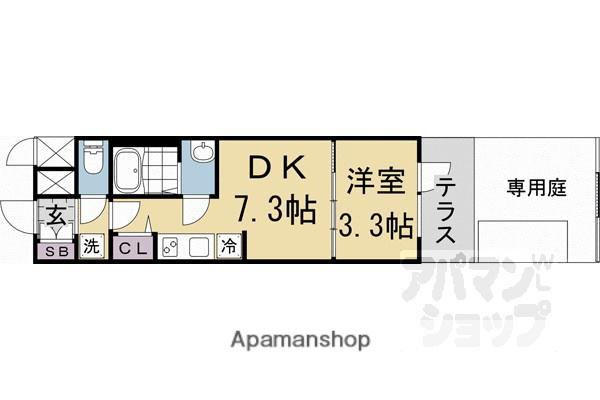 プレサンス十条凜華(1DK/1階)の間取り写真