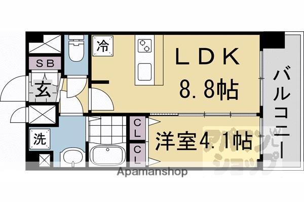 プレサンス十条凛華(1LDK/7階)の間取り写真