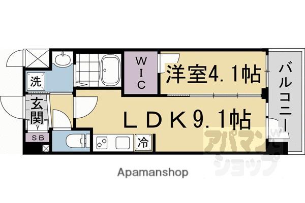 プレサンス十条凜華(1LDK/6階)の間取り写真