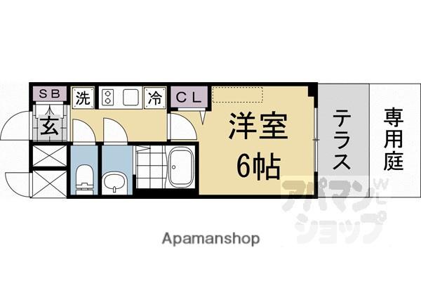 プレサンス十条凜華(1K/1階)の間取り写真