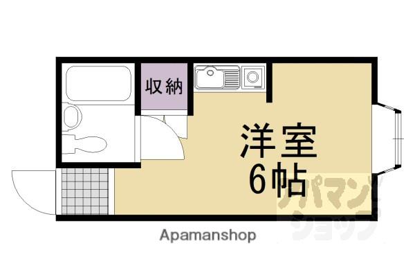 フラワーハイツ(ワンルーム/1階)の間取り写真