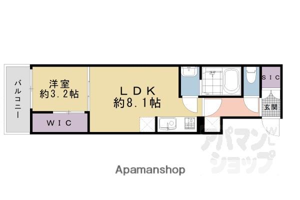 シエーナグランデ四条烏丸(1LDK/2階)の間取り写真