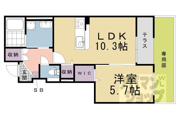 フィラーレ藤(1LDK/1階)の間取り写真