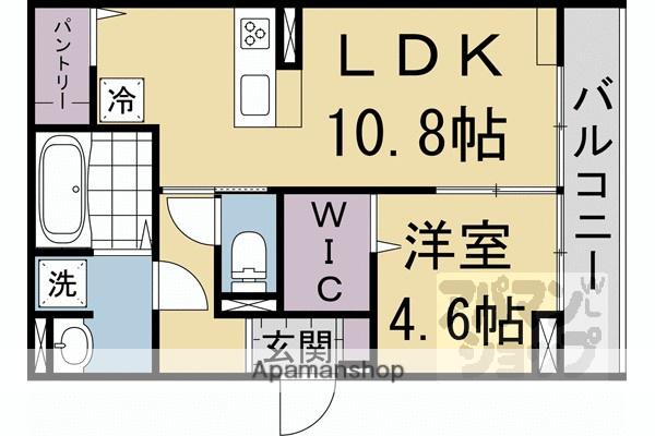 DーROOM伏見駅前(1LDK/3階)の間取り写真