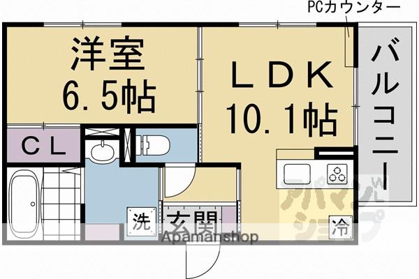 GRAMM西伊達(1LDK/3階)の間取り写真