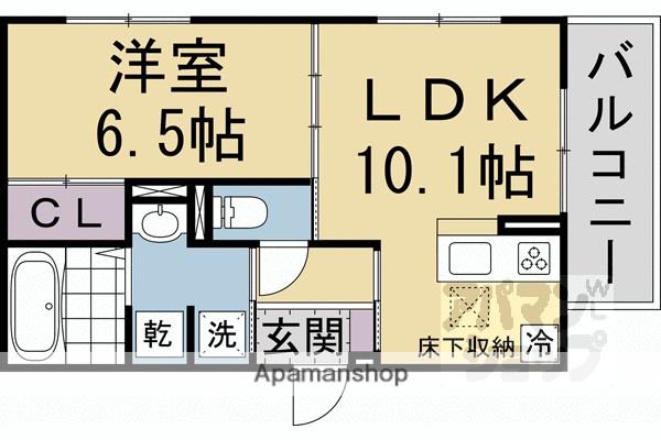 GRAMM西伊達(1LDK/1階)の間取り写真