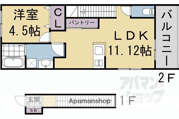 ROWELII(1LDK)の間取り写真