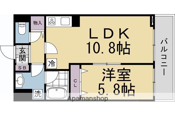 カシェ・ネロ吉祥(1LDK/2階)の間取り写真