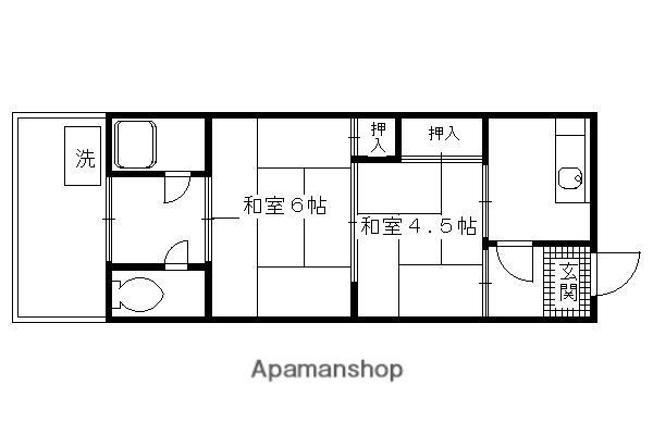 秋元アパート(2K/1階)の間取り写真