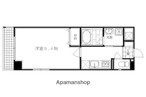 ツインシス御池(1K/3階)の間取り写真
