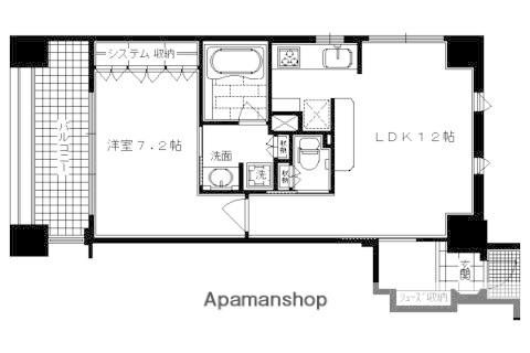 リーガル京都四条河原町通II(1LDK/2階)の間取り写真