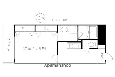 烏丸アネックスII(1K/11階)の間取り写真