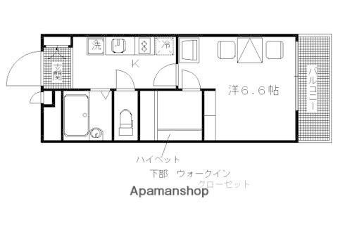 レオパレス前田(1K/2階)の間取り写真