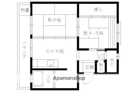 京都ハウス(2DK/2階)の間取り写真