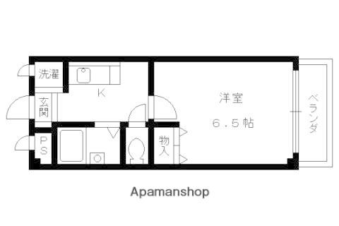 ルシエル(1K/1階)の間取り写真