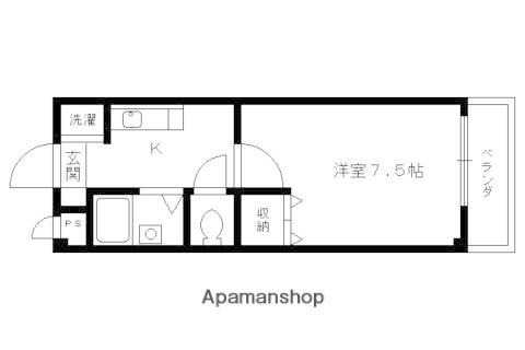ルシエル(1K/2階)の間取り写真
