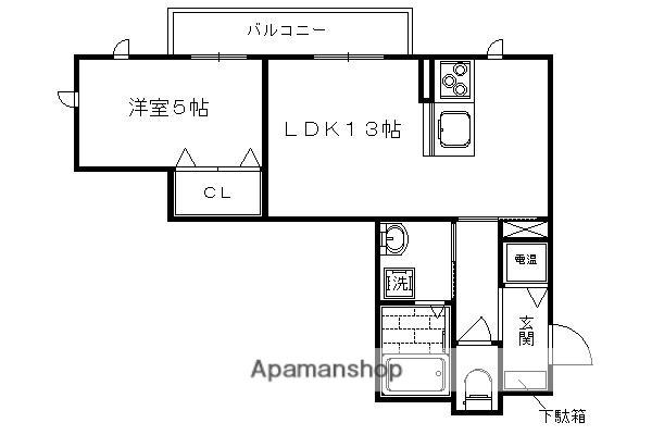 シャーメゾンNEXT(1LDK/1階)の間取り写真