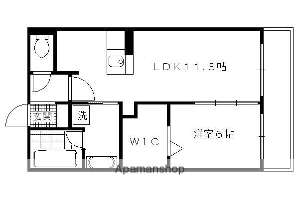 フォレスト桃山筑前台(1LDK/2階)の間取り写真