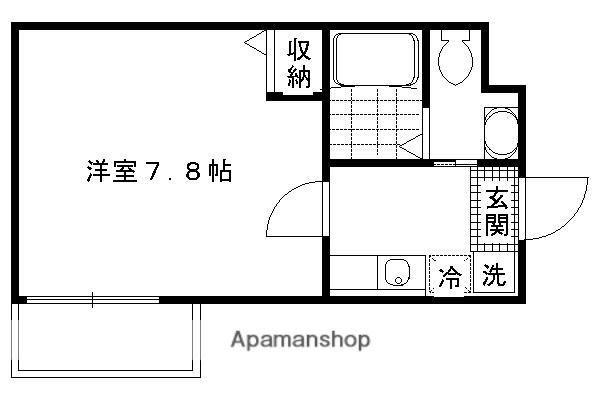 カーサフォレスタII(1K/2階)の間取り写真