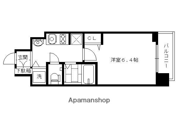 スワンズ京都七条リベルタ(1K/5階)の間取り写真